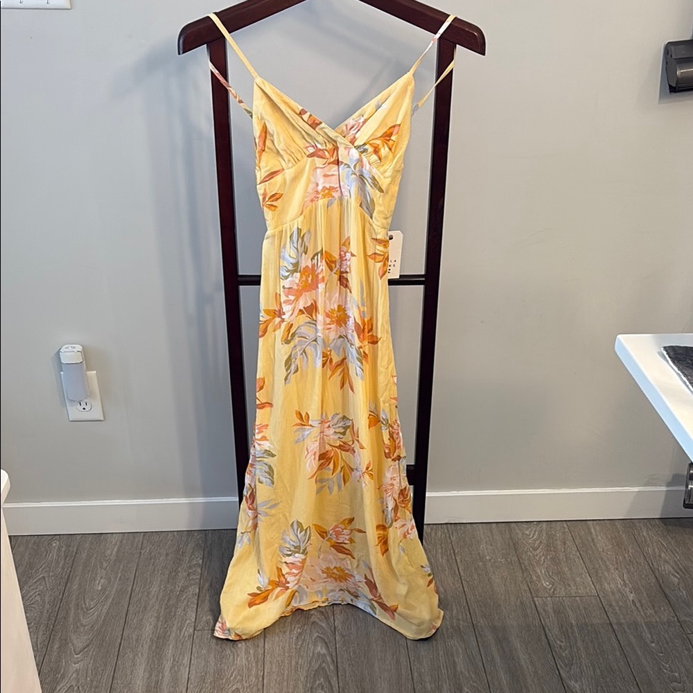 2 for $30 Floral Yellow Maxi Dress